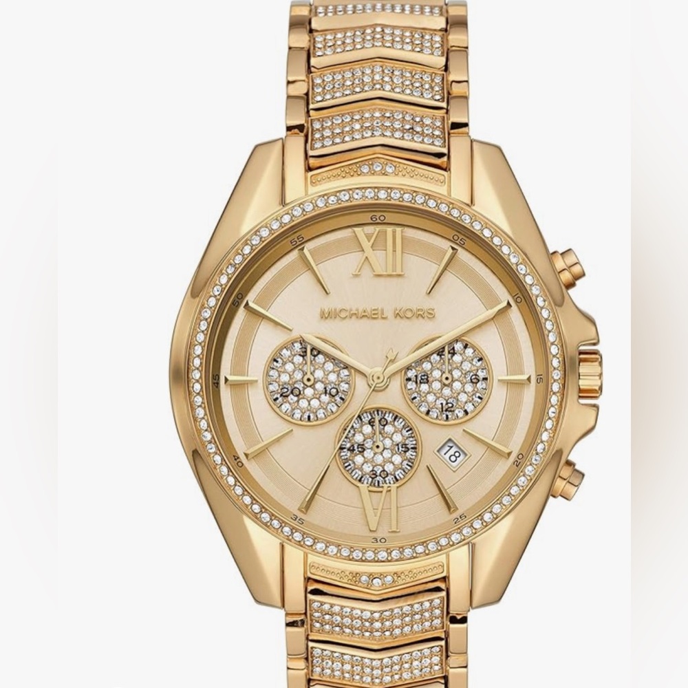 Michael Kors Whitney Stainless Steel Watch with Glitz Accents